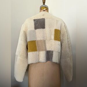 Milena Silvano Cropped Jacket with Patchwork